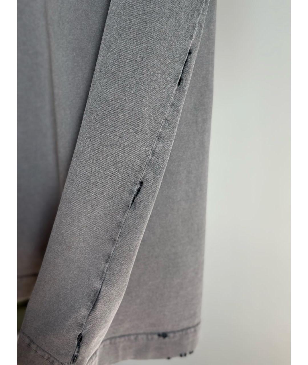VETEMENTS Серая хлопковая футболка, фото 4