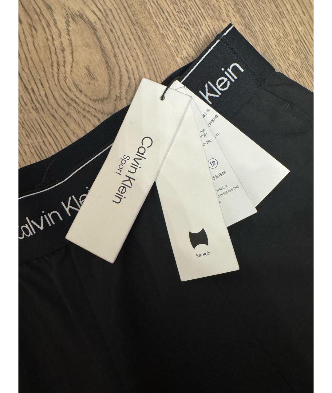 CALVIN KLEIN Черные полиэстеровые спортивные брюки и шорты, фото 4