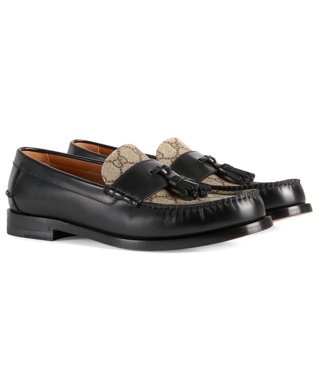 GUCCI Черные кожаные лоферы, фото 2