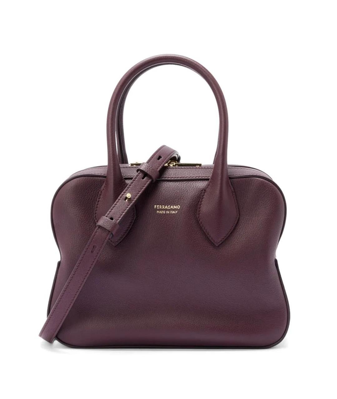 FERRAGAMO Бордовая сумка с короткими ручками, фото 1