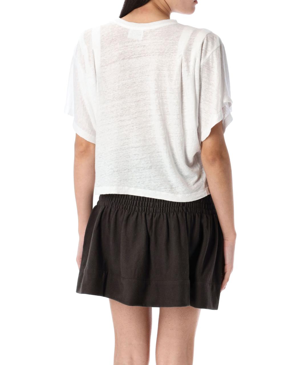 ISABEL MARANT Белая льняная футболка, фото 2