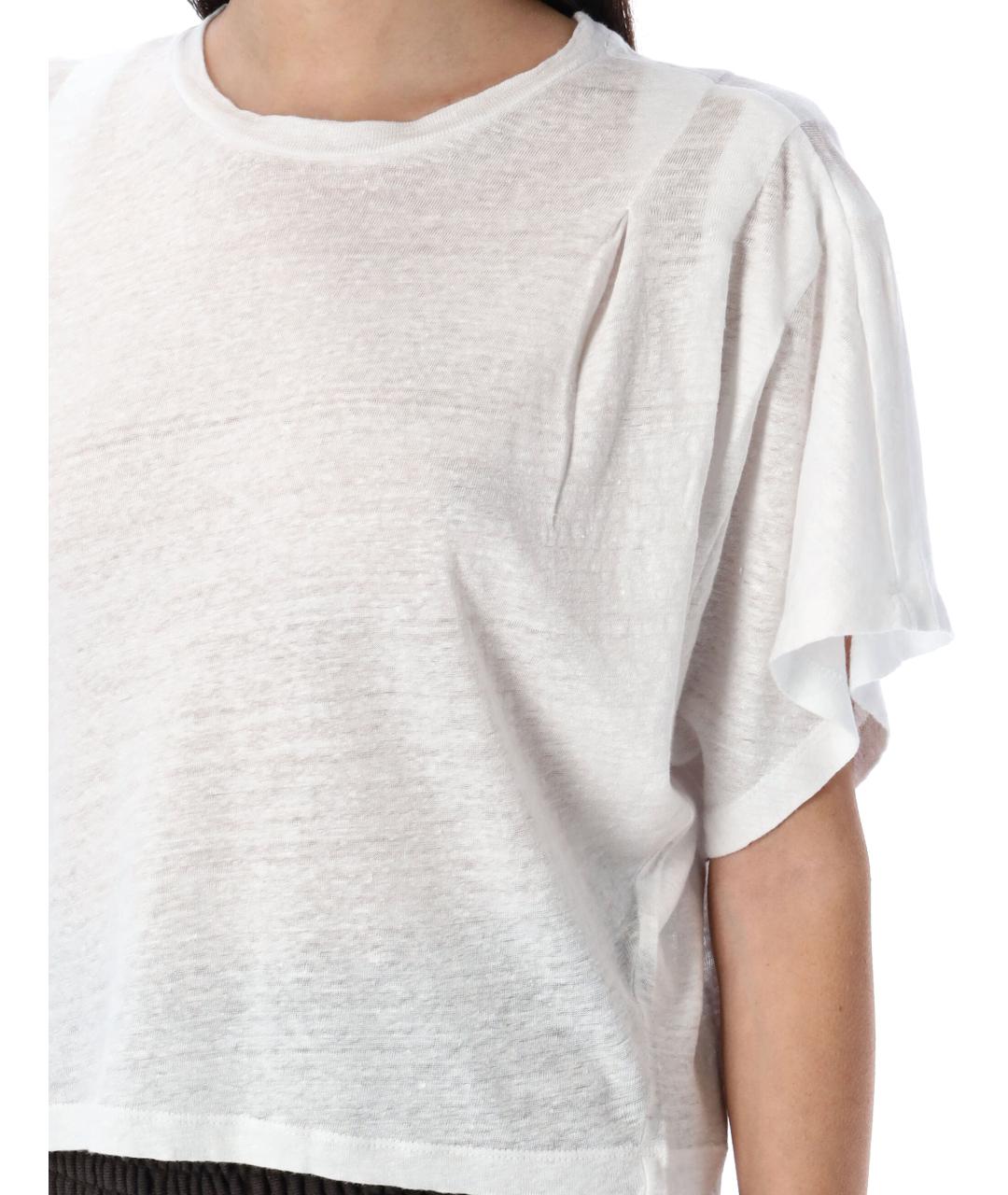 ISABEL MARANT Белая льняная футболка, фото 3