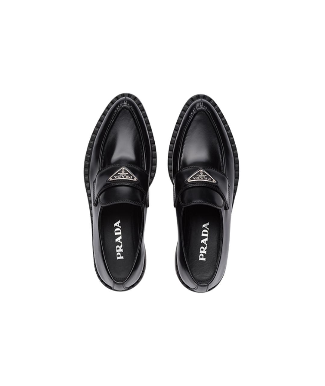 PRADA Черные кожаные лоферы, фото 5