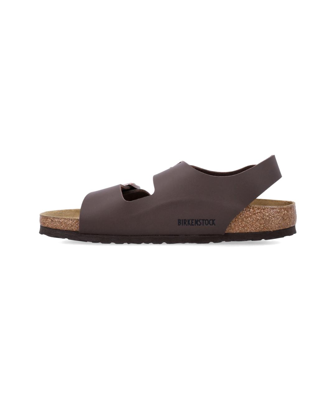 BIRKENSTOCK Коричневые кожаные сандалии, фото 3