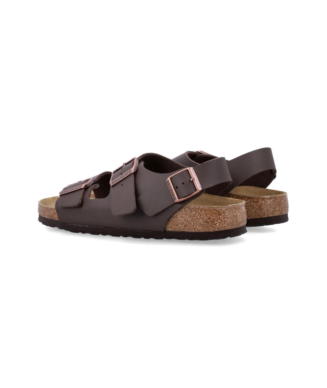 BIRKENSTOCK Коричневые кожаные сандалии, фото 4