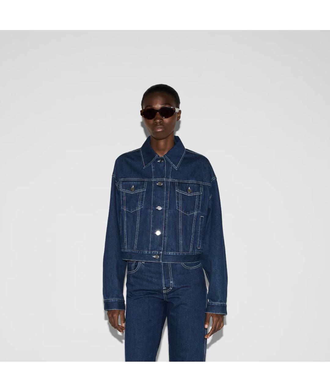 GUCCI Синяя деним куртка, фото 2
