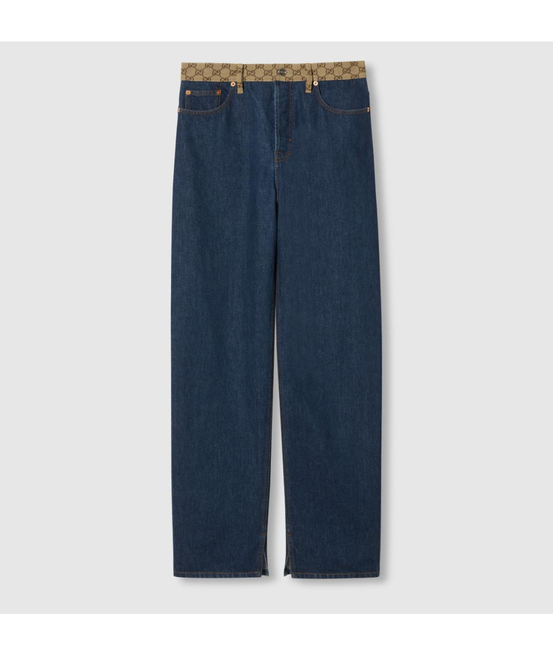 GUCCI Синие хлопковые прямые джинсы, фото 8