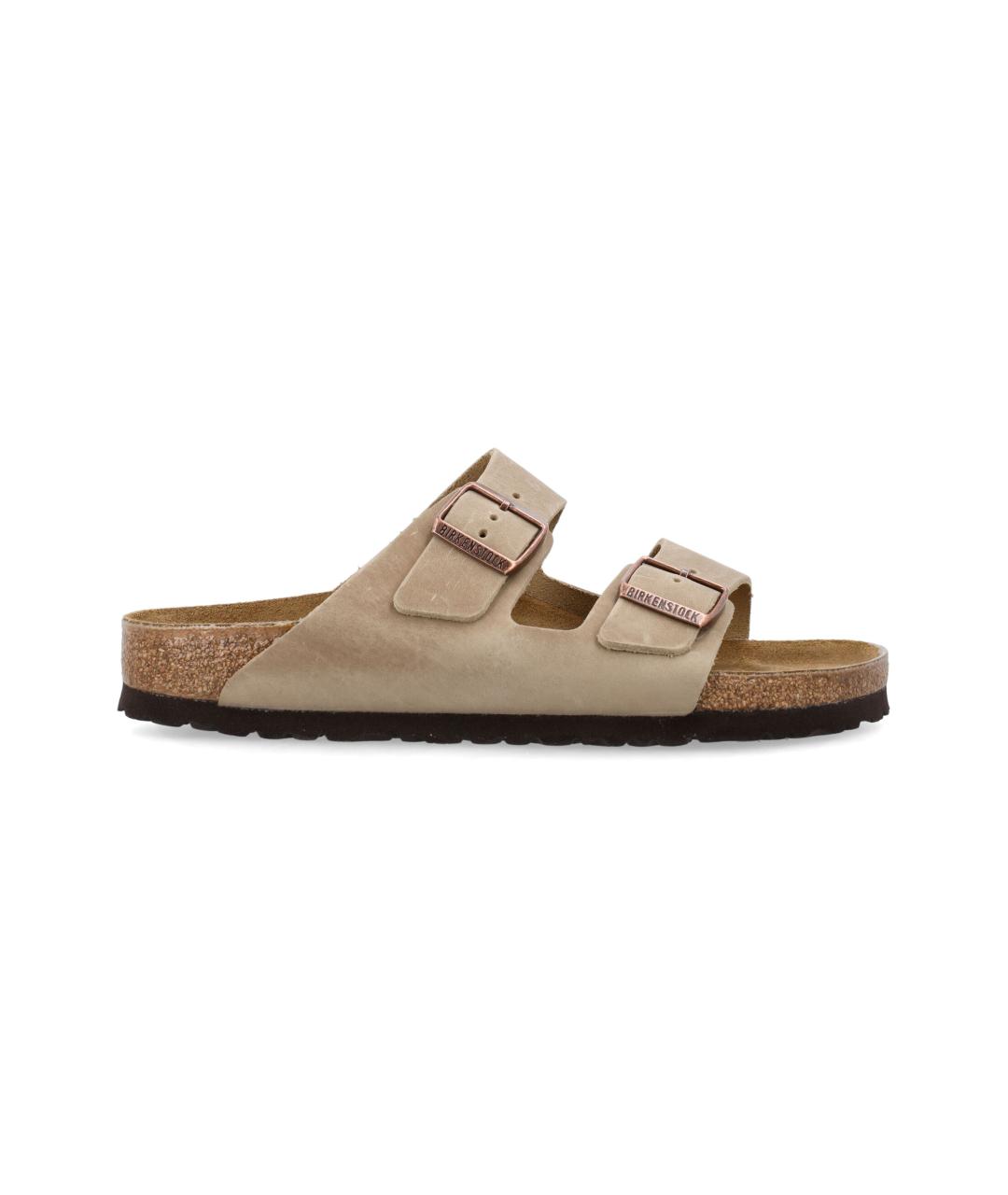 BIRKENSTOCK Бежевые замшевые сандалии, фото 1