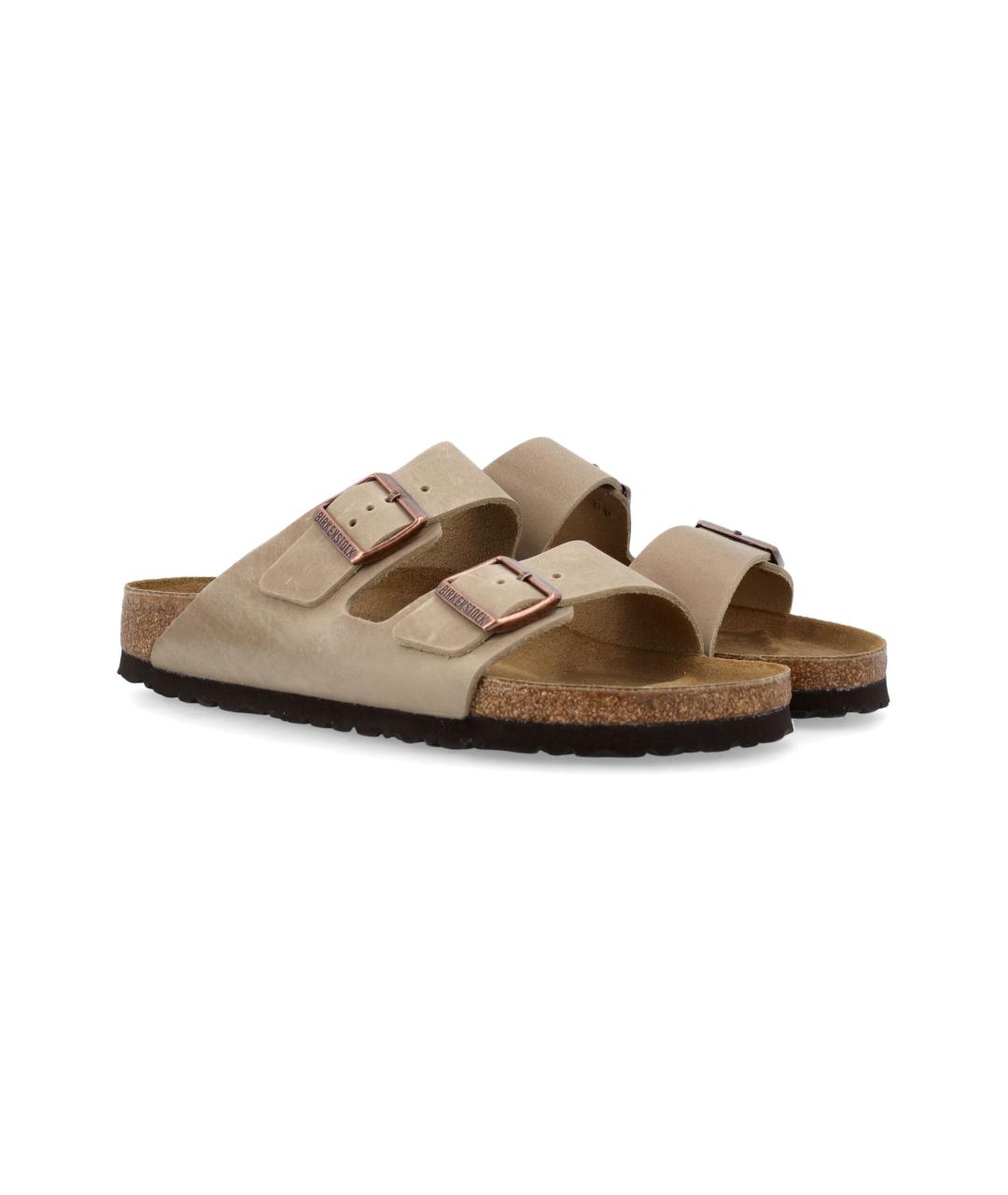 BIRKENSTOCK Бежевые замшевые сандалии, фото 2