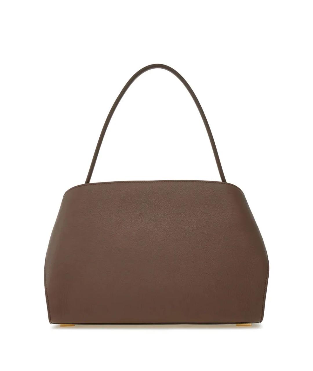 FERRAGAMO Коричневая кожаная сумка с короткими ручками, фото 2