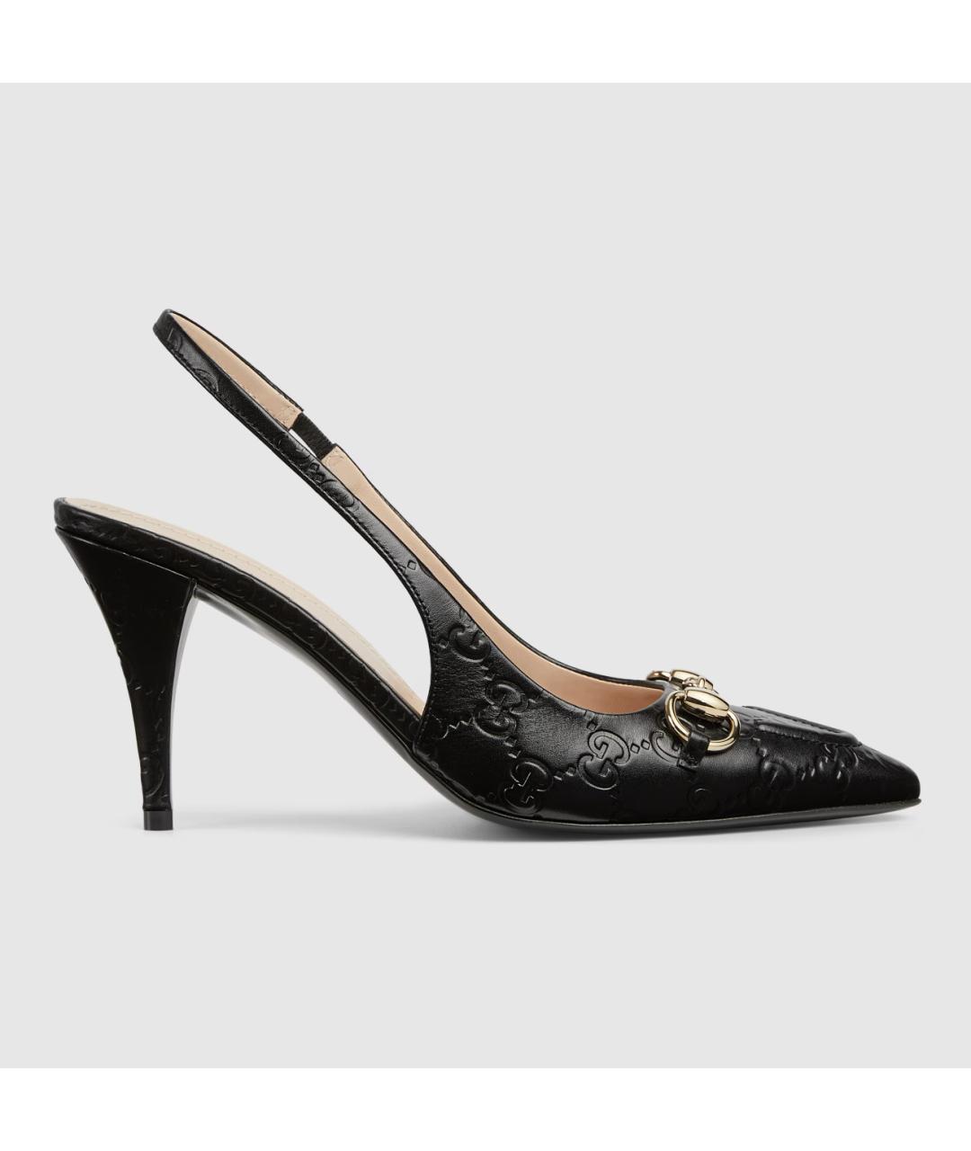 GUCCI Черные кожаные туфли, фото 6