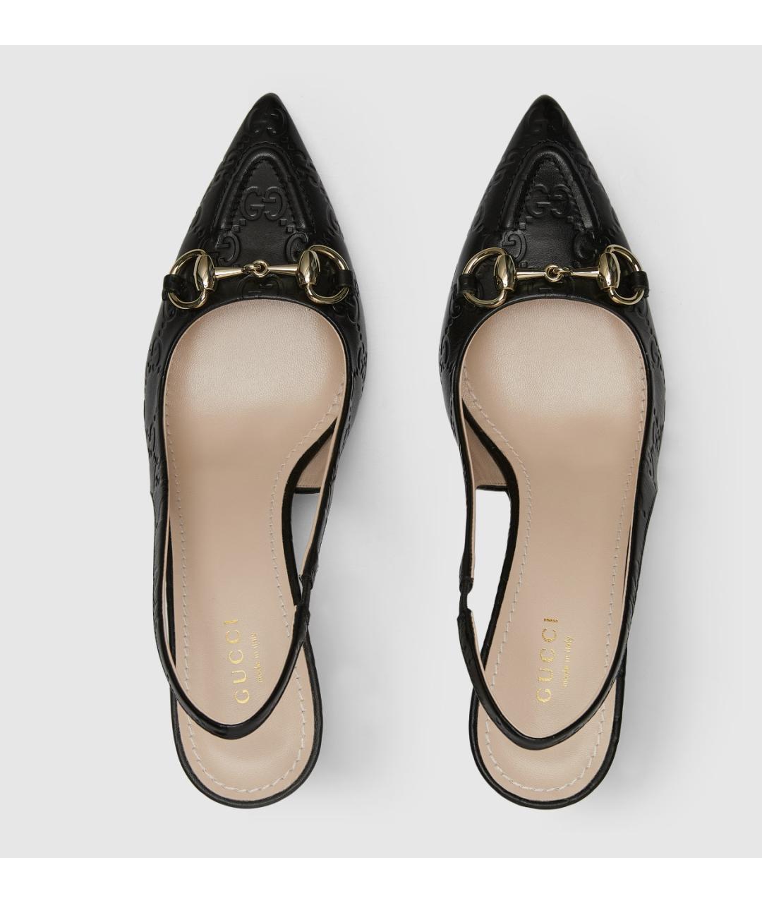 GUCCI Черные кожаные туфли, фото 5