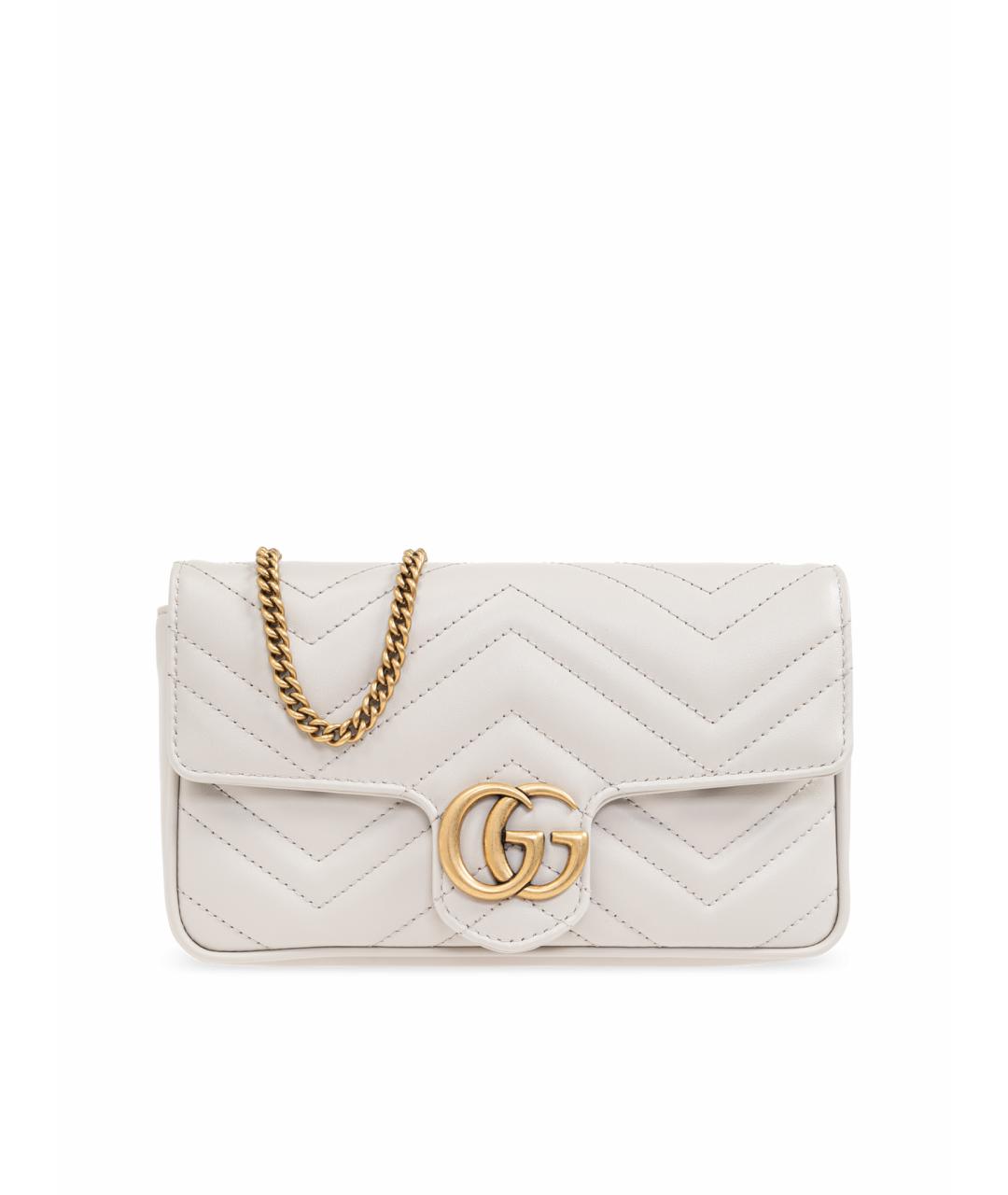 GUCCI Серая кожаная сумка через плечо, фото 1