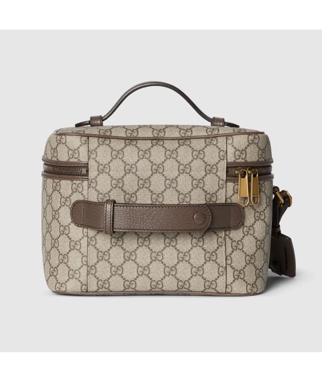 GUCCI Коричневая хлопковая дорожная/спортивная сумка, фото 7