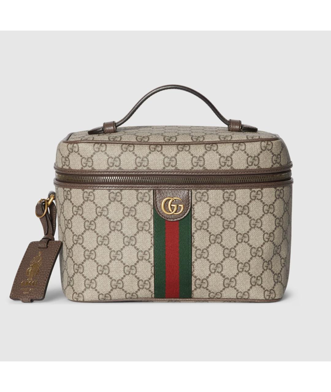 GUCCI Коричневая хлопковая дорожная/спортивная сумка, фото 8