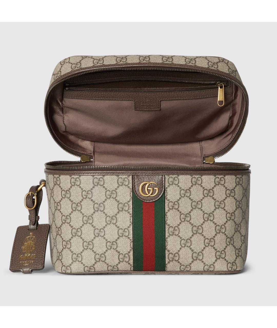 GUCCI Коричневая хлопковая дорожная/спортивная сумка, фото 4