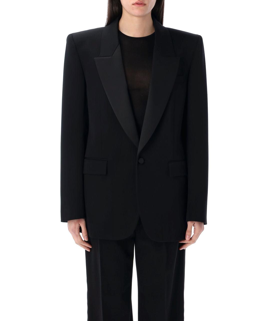 SAINT LAURENT Черная шерстяная куртка, фото 2
