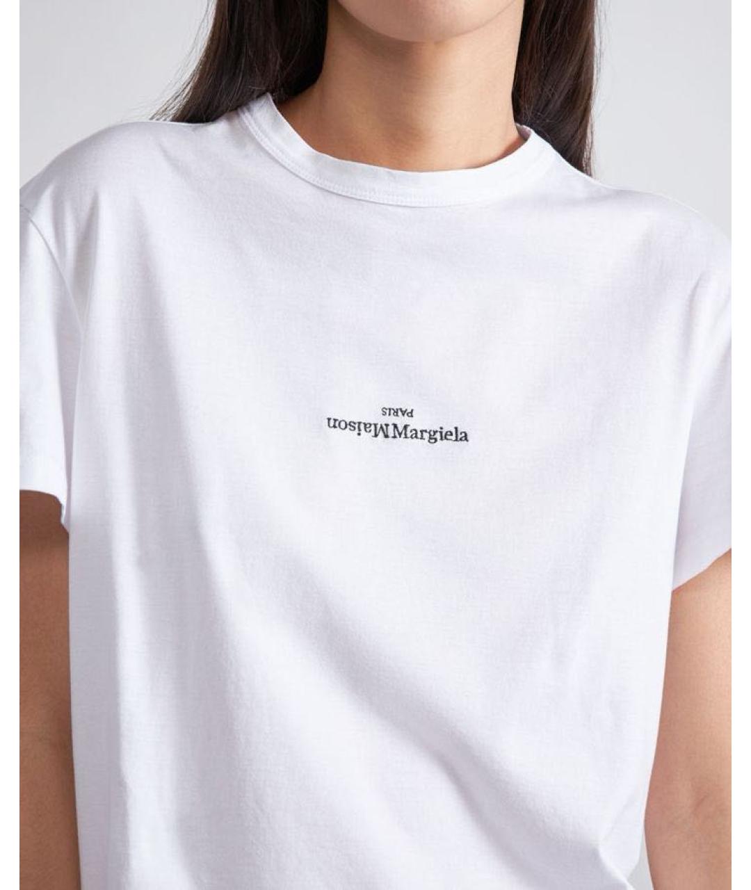 MAISON MARGIELA Белая хлопковая футболка, фото 3