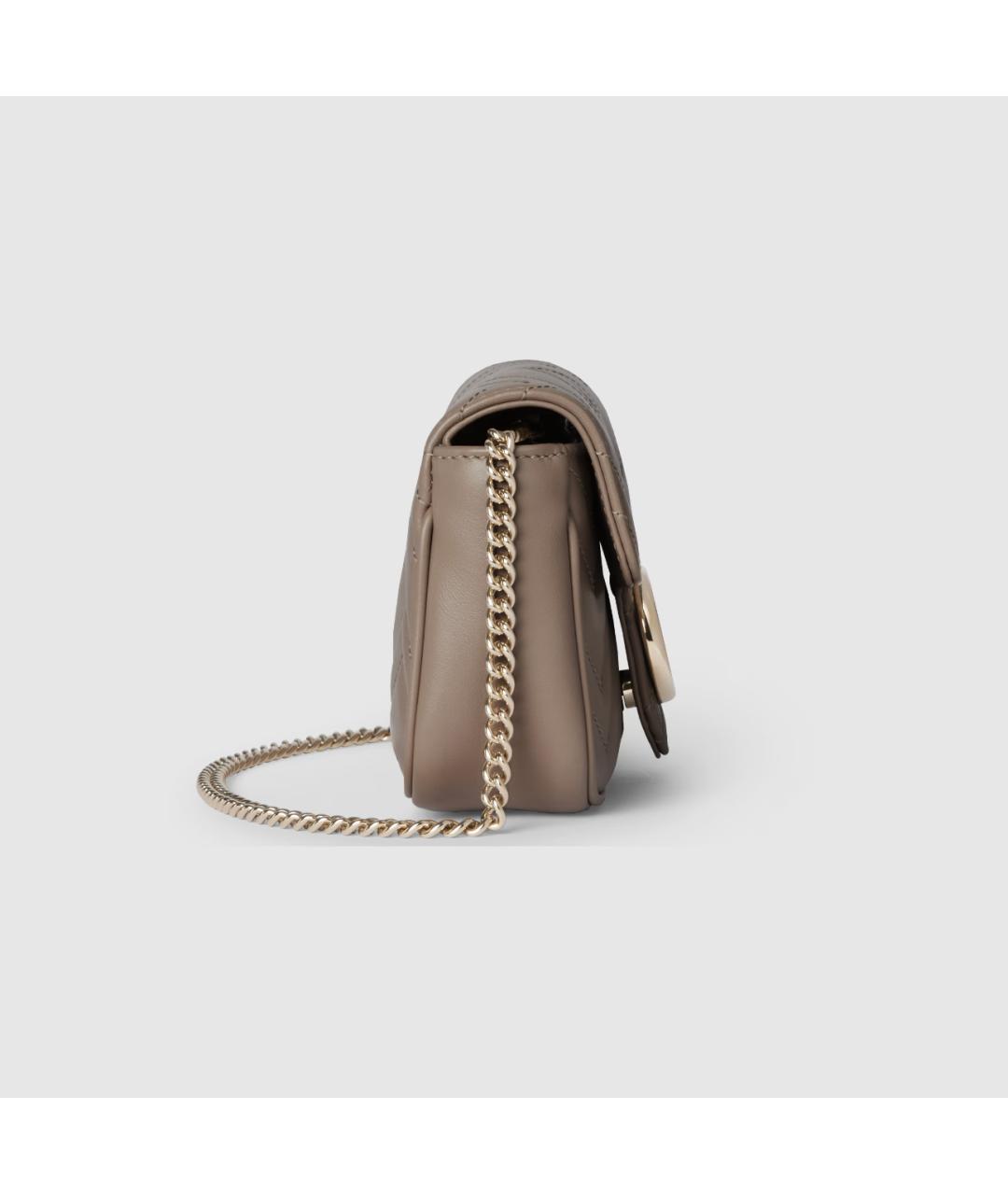 GUCCI Коричневая кожаная сумка через плечо, фото 4