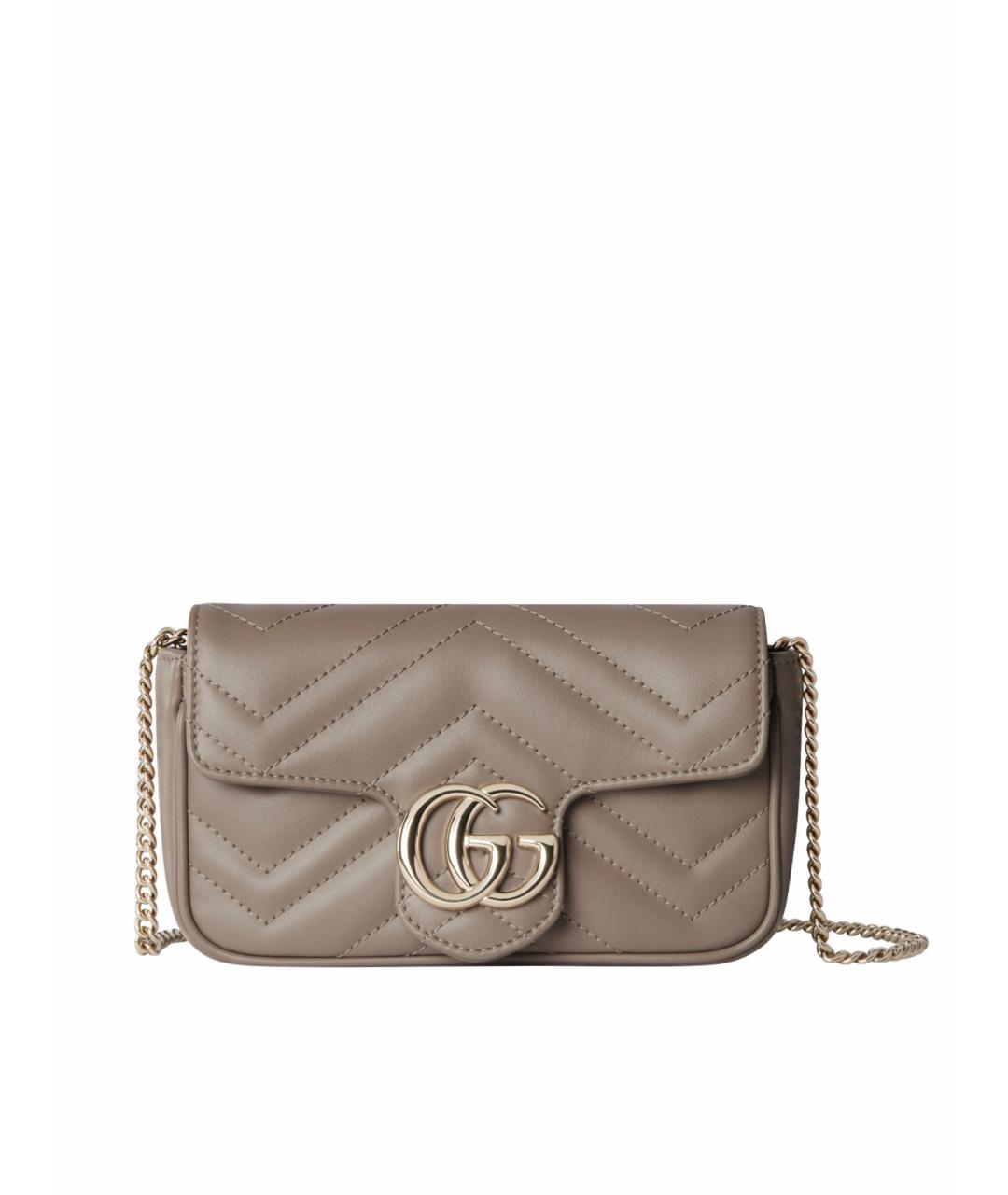 GUCCI Коричневая кожаная сумка через плечо, фото 1