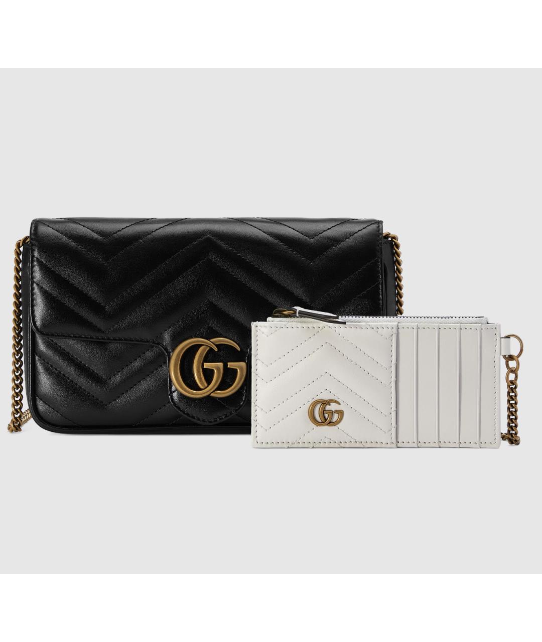 GUCCI Черная кожаная сумка через плечо, фото 2
