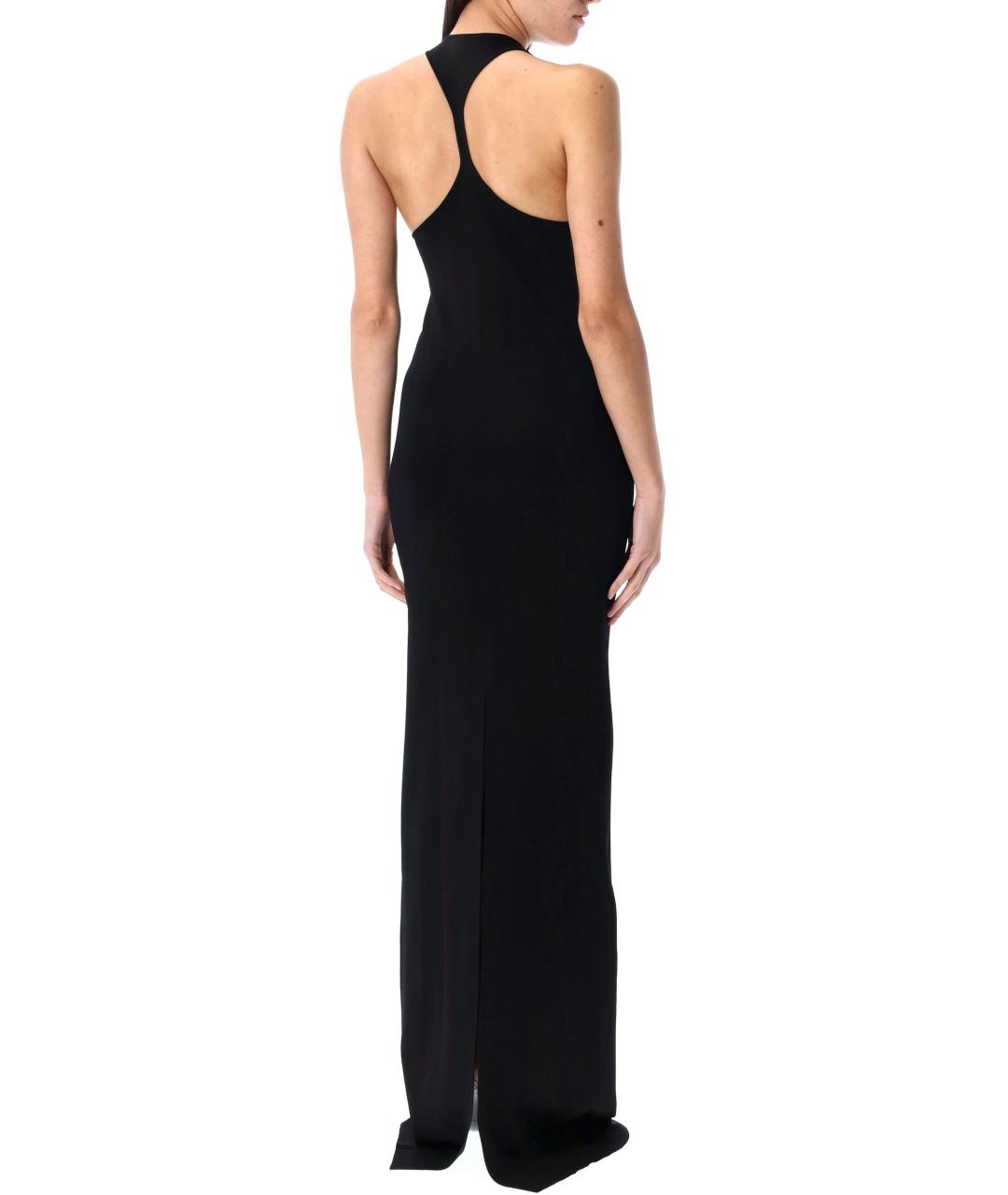 SAINT LAURENT Черное вискозное повседневное платье, фото 3