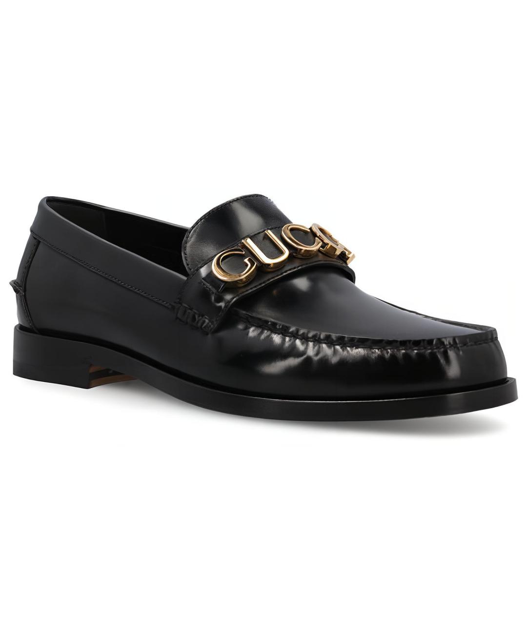 GUCCI Черные кожаные лоферы, фото 3