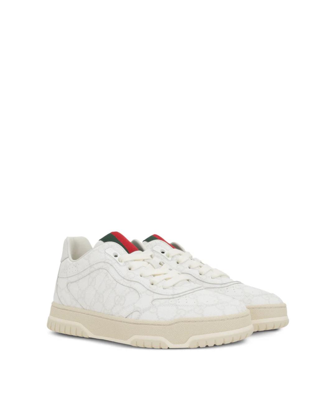 GUCCI Белые текстильные кеды, фото 2
