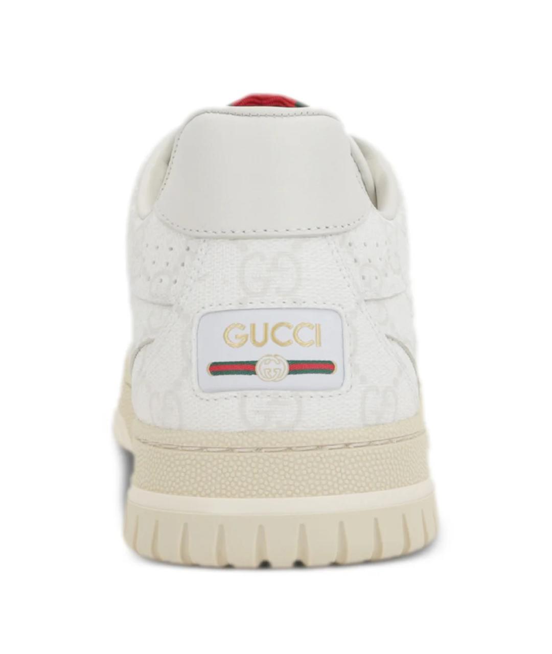 GUCCI Белые текстильные кеды, фото 3
