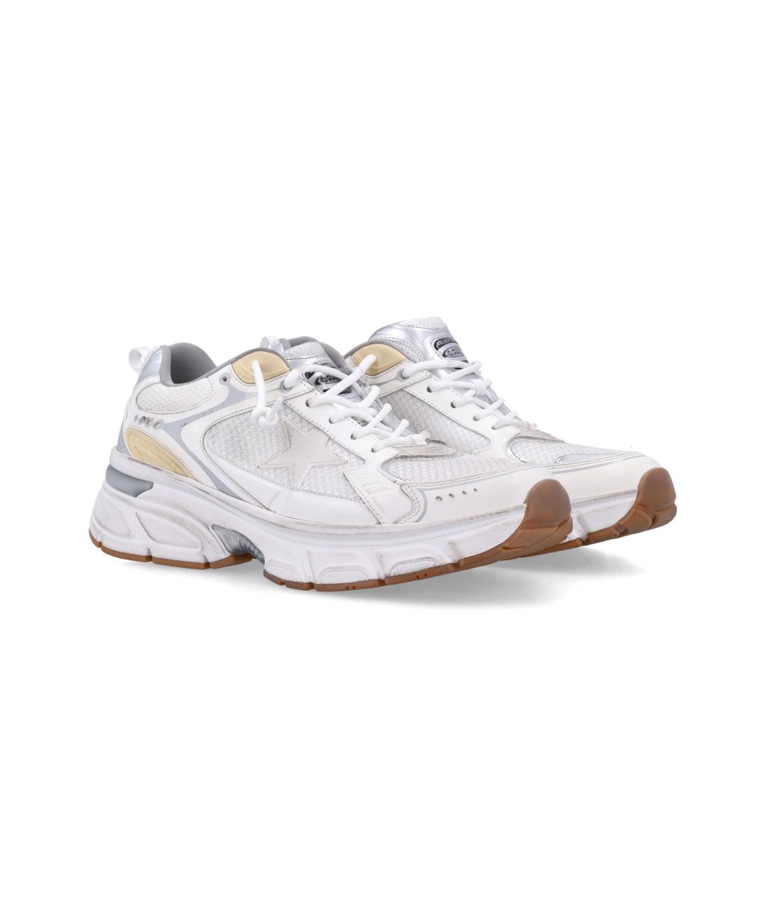 GOLDEN GOOSE DELUXE BRAND Белые синтетические низкие кроссовки / кеды, фото 2
