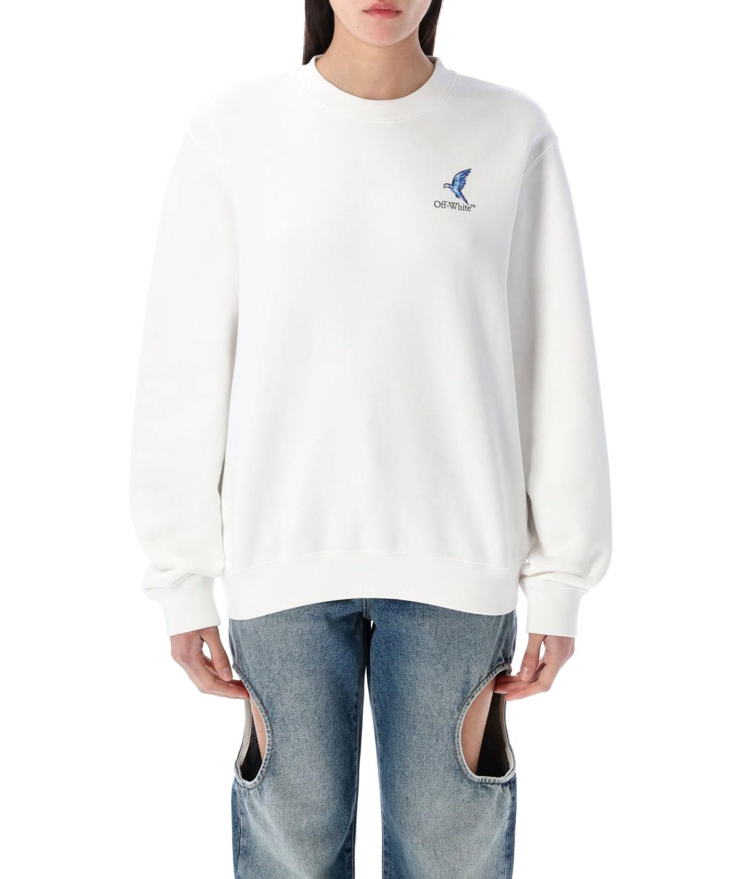 OFF-WHITE Белый хлопковый джемпер / свитер, фото 1