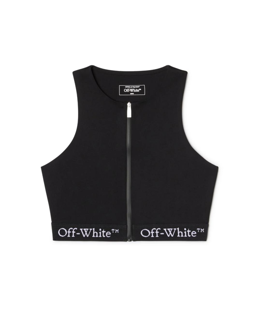 OFF-WHITE Черная полиамидовая майка, фото 1