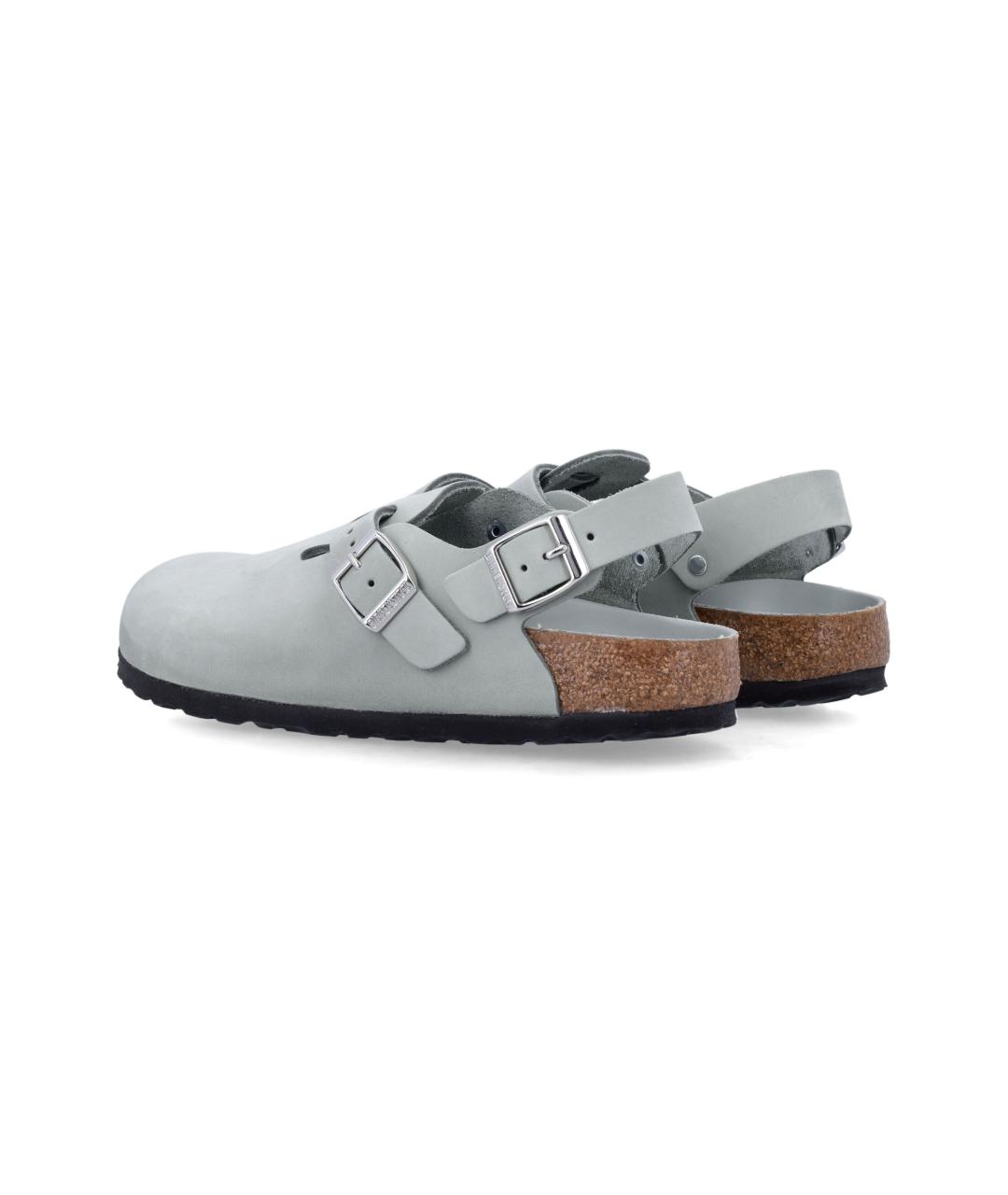 BIRKENSTOCK Серые кожаные кроссовки, фото 4