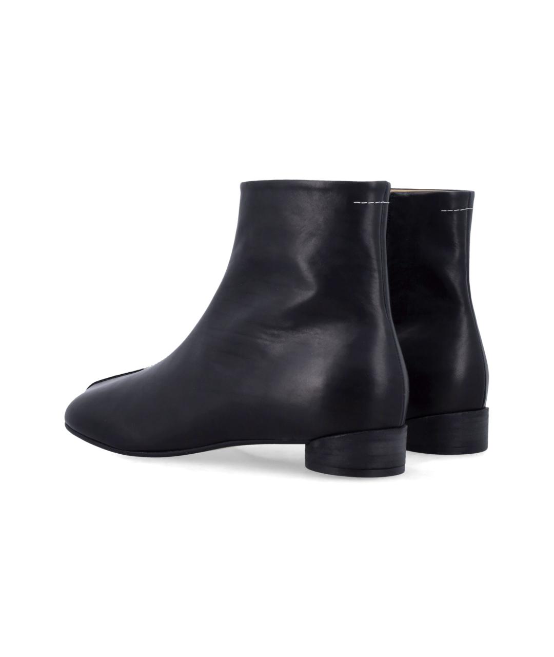 MM6 MAISON MARGIELA Черные кожаные высокие ботинки, фото 4