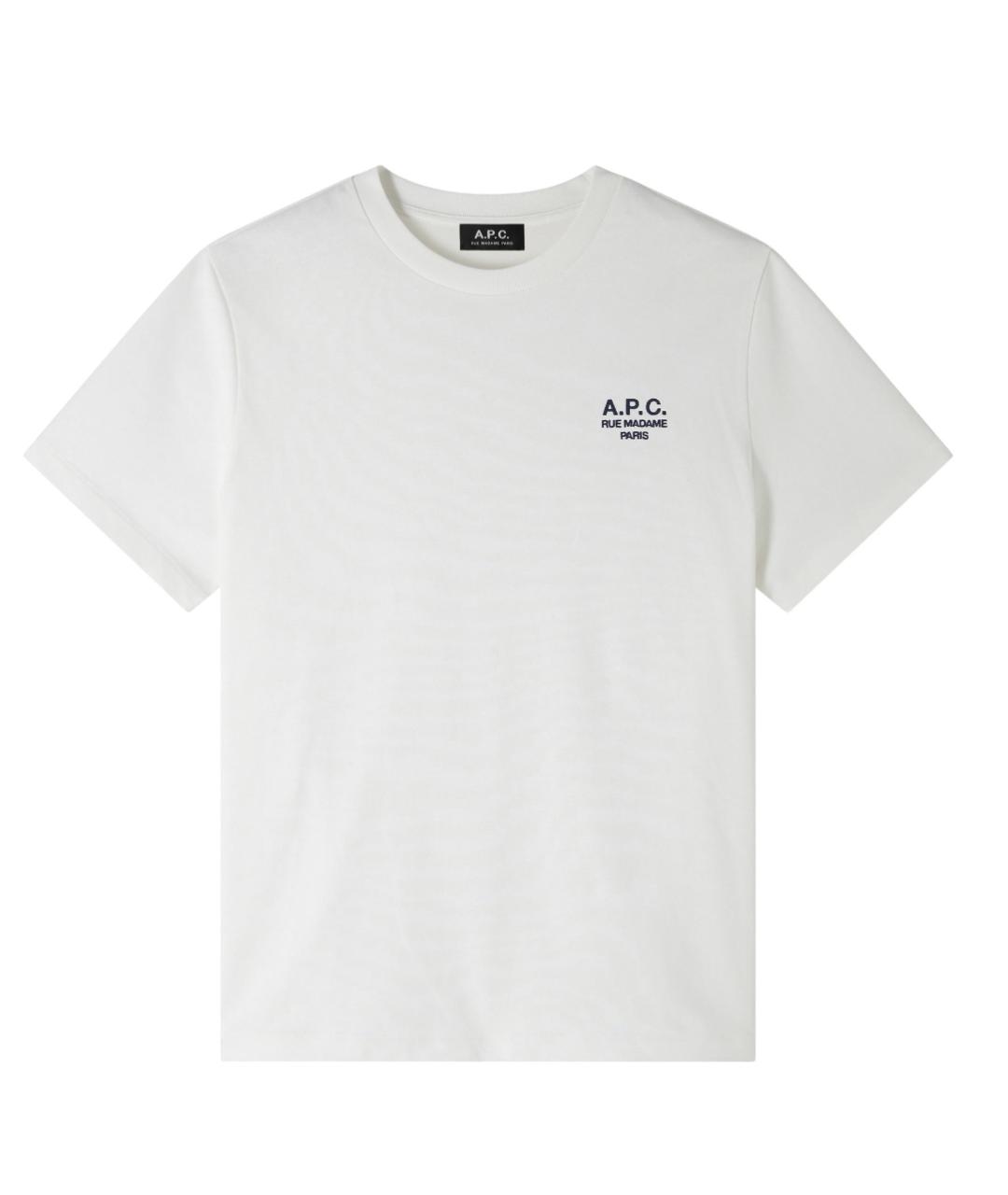 A.P.C. Белая хлопковая футболка, фото 1