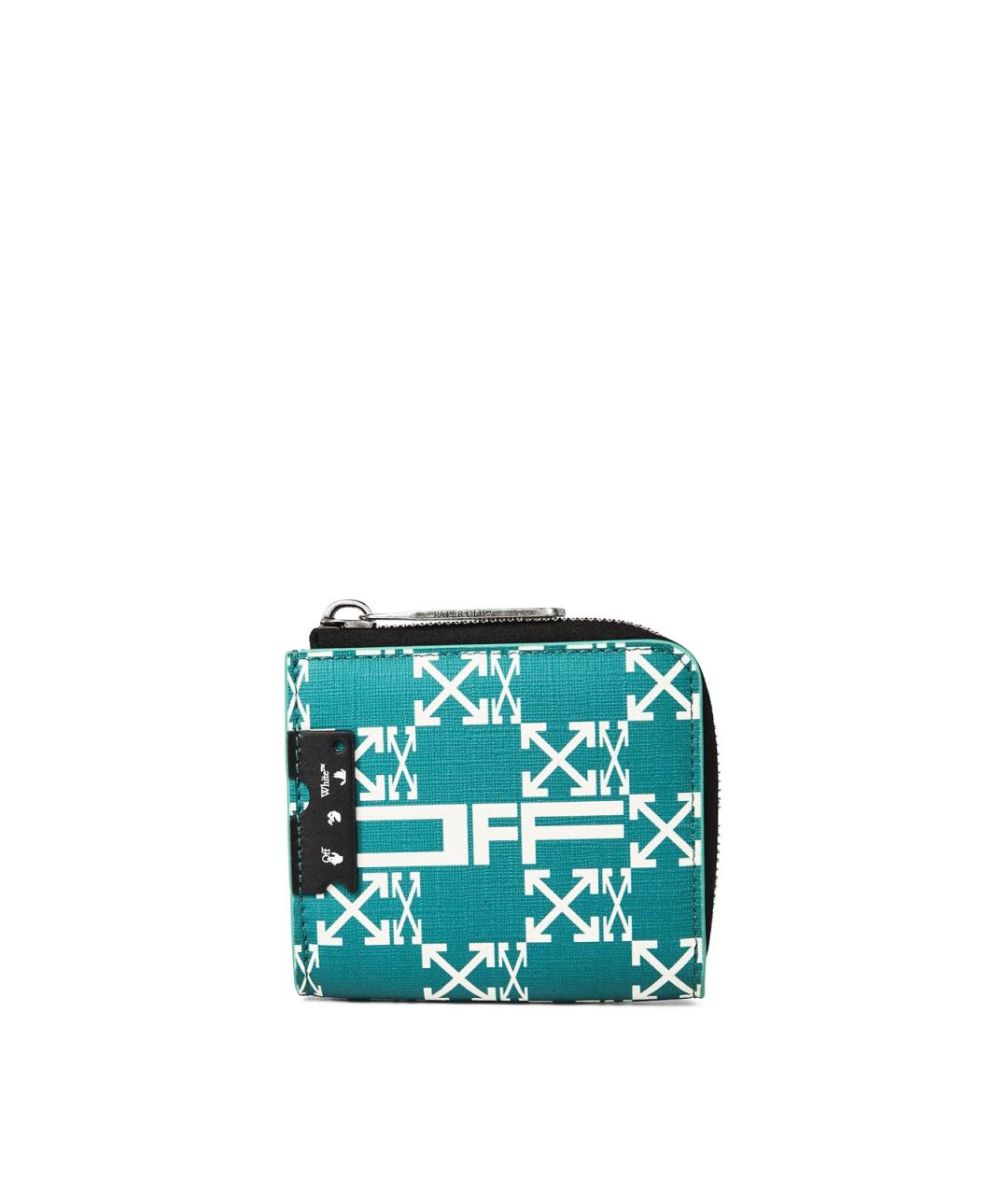OFF-WHITE Бирюзовый кошелек, фото 1