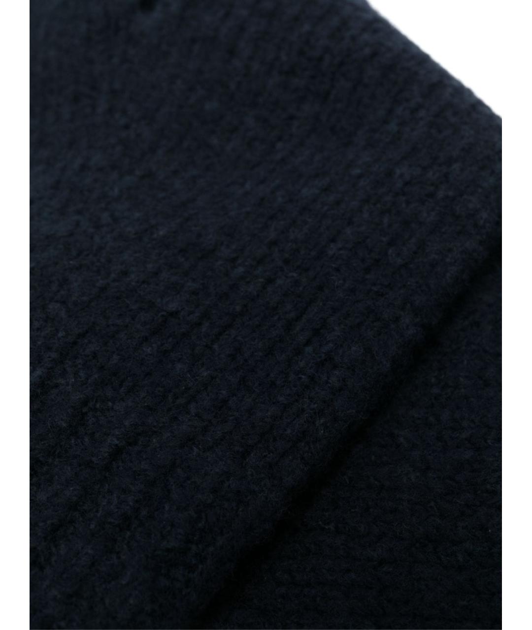 ACNE STUDIOS Темно-синие шерстяные перчатки, фото 2