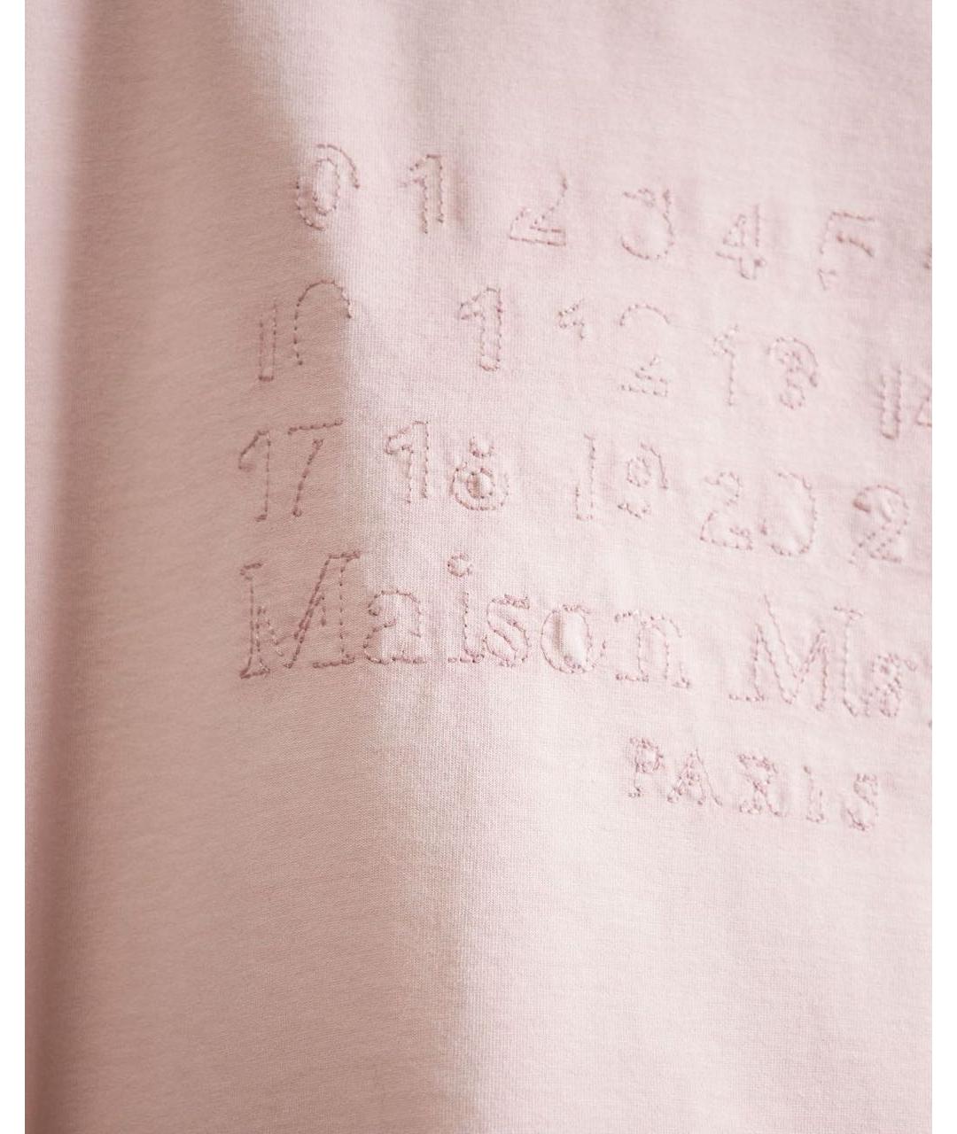 MAISON MARGIELA Розовая хлопковая футболка, фото 4