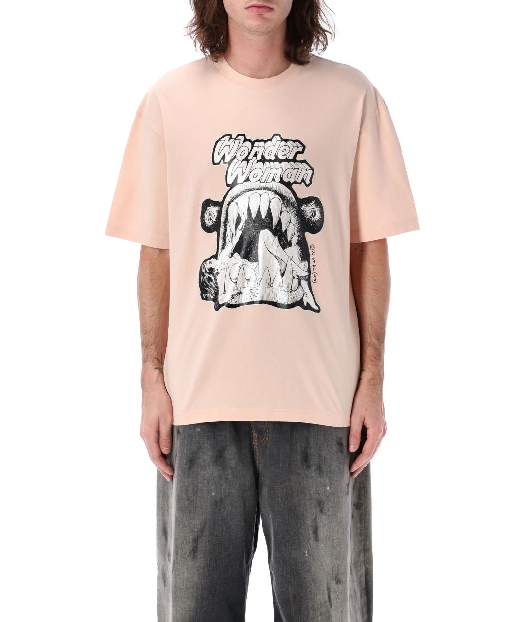 ACNE STUDIOS Розовая хлопковая футболка, фото 2
