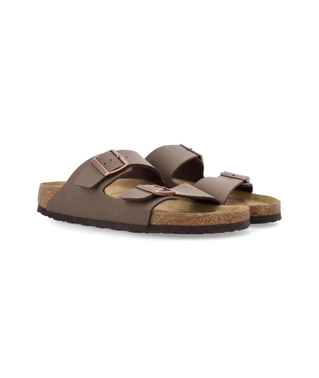 BIRKENSTOCK Коричневые кожаные шлепанцы, фото 2
