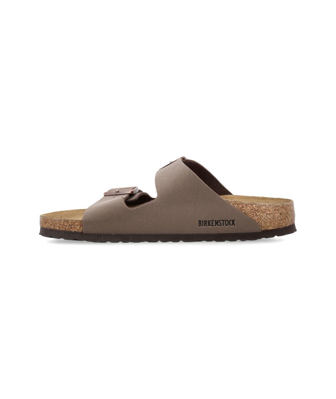 BIRKENSTOCK Коричневые кожаные шлепанцы, фото 3