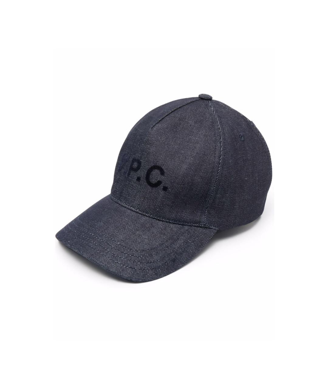 A.P.C. Темно-синяя хлопковая кепка, фото 1