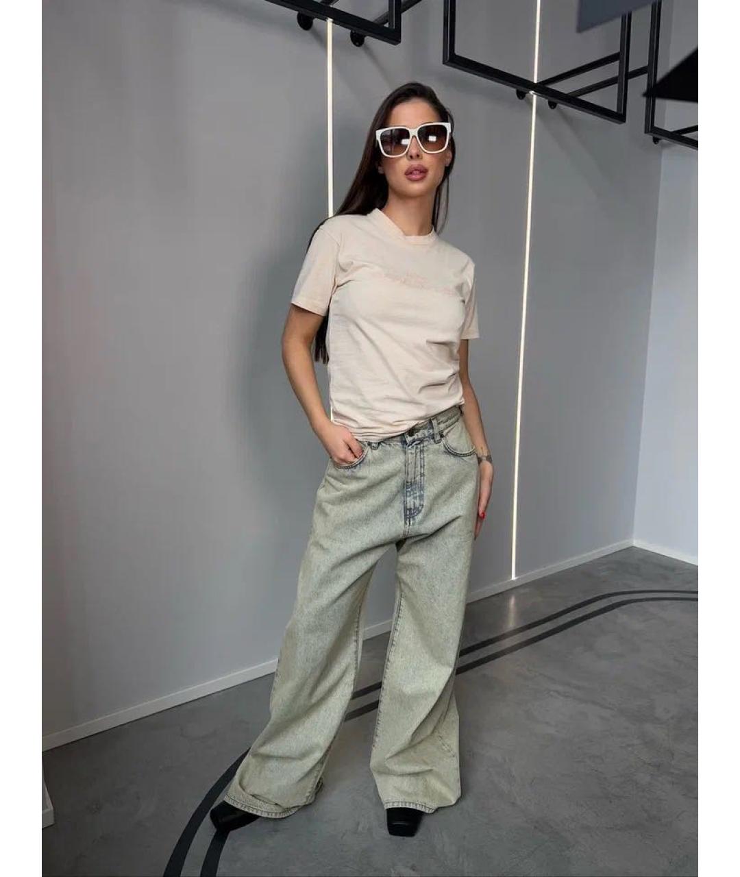 MAISON MARGIELA Бежевая хлопковая футболка, фото 5