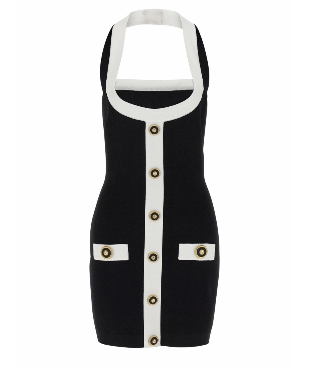 BALMAIN Черное вискозное повседневное платье, фото 1