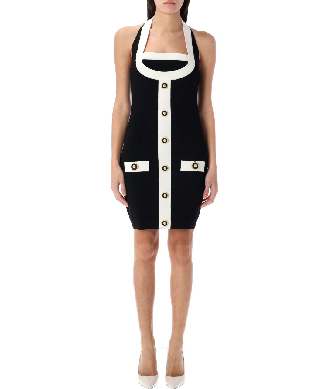 BALMAIN Черное вискозное повседневное платье, фото 2