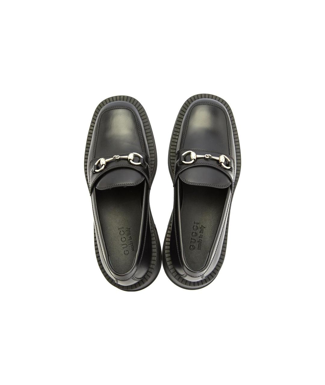 GUCCI Черные кожаные лоферы, фото 4