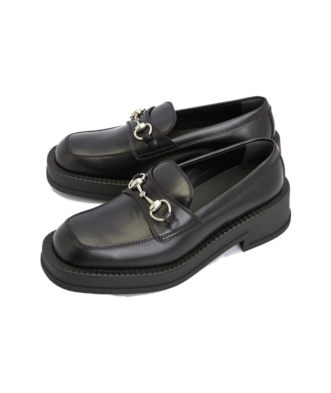 GUCCI Черные кожаные лоферы, фото 2