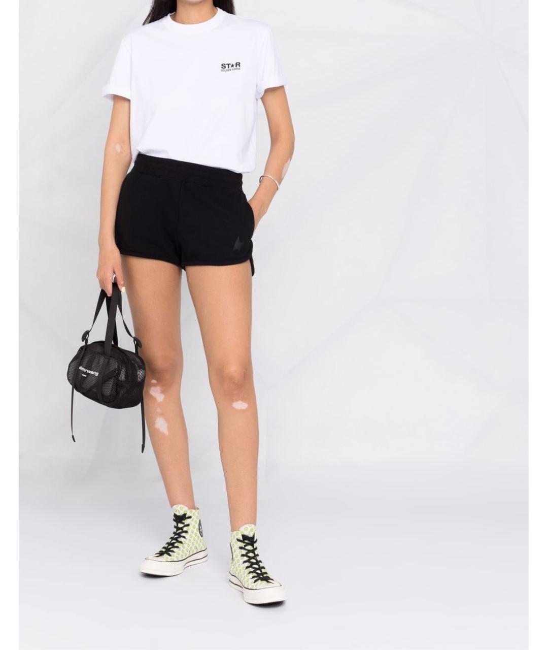 GOLDEN GOOSE DELUXE BRAND Черные хлопковые шорты, фото 2