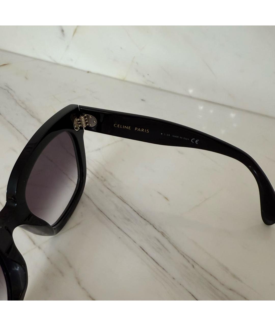 CELINE Черные пластиковые солнцезащитные очки, фото 7