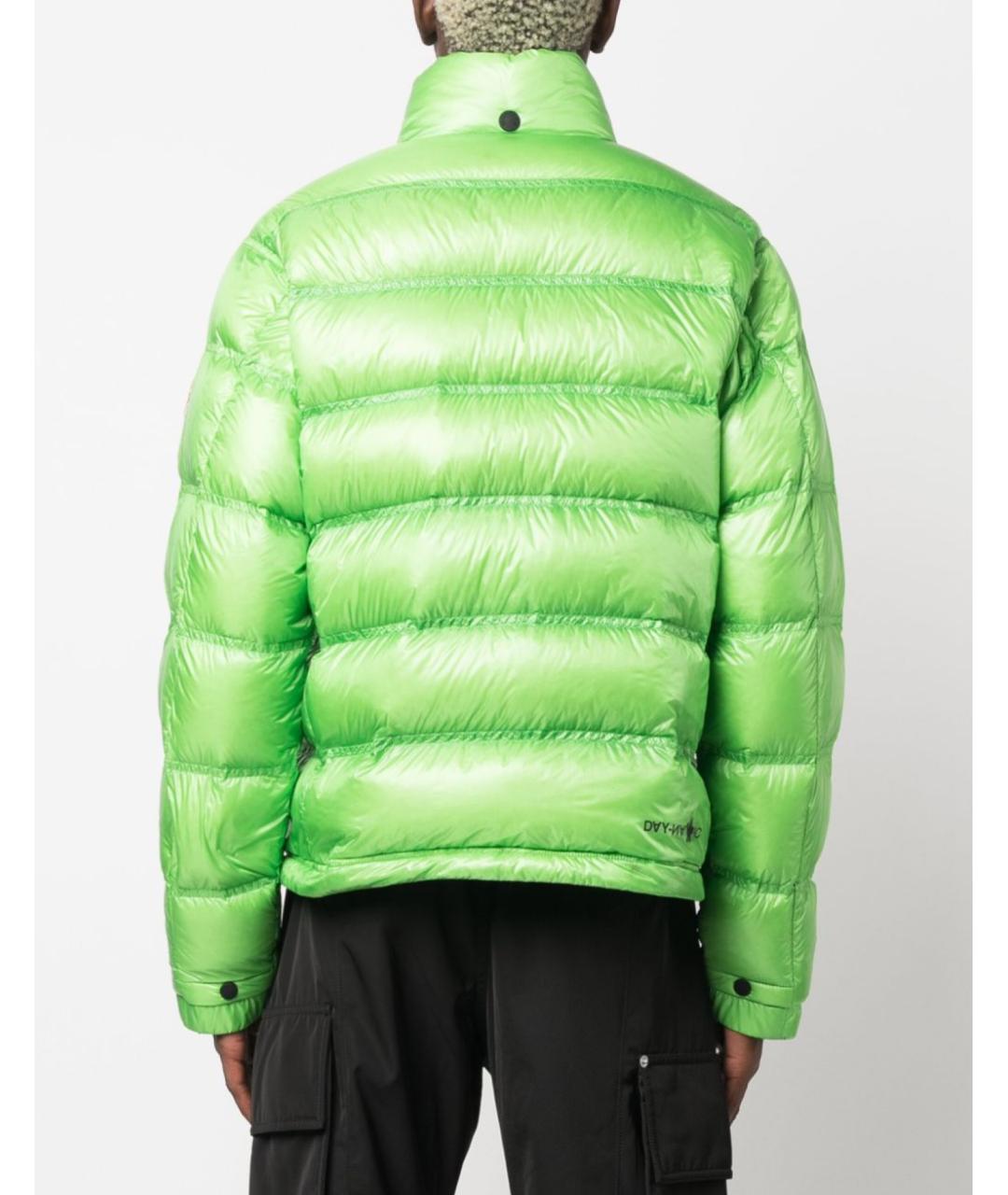 MONCLER Зеленый полиамидовый пуховик, фото 4
